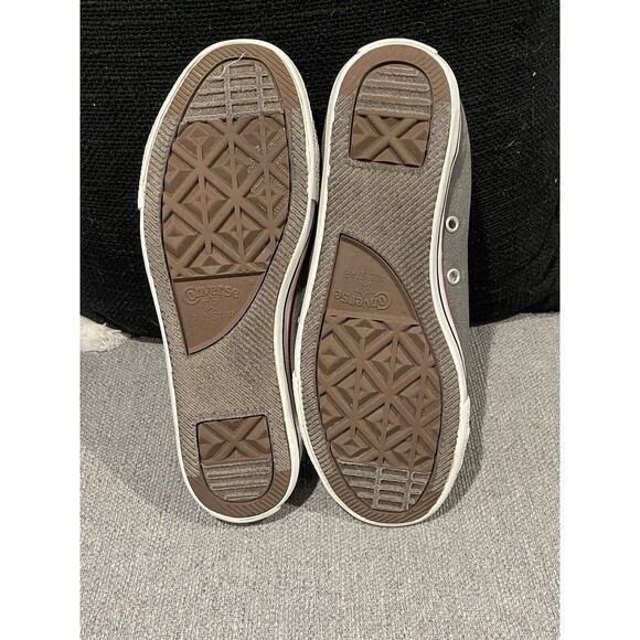 Converse Women CTAS Gray‎ Canvas Low Top Sneakers with Red Trim, 113896F, Size 8 - Picture 6 of 8
